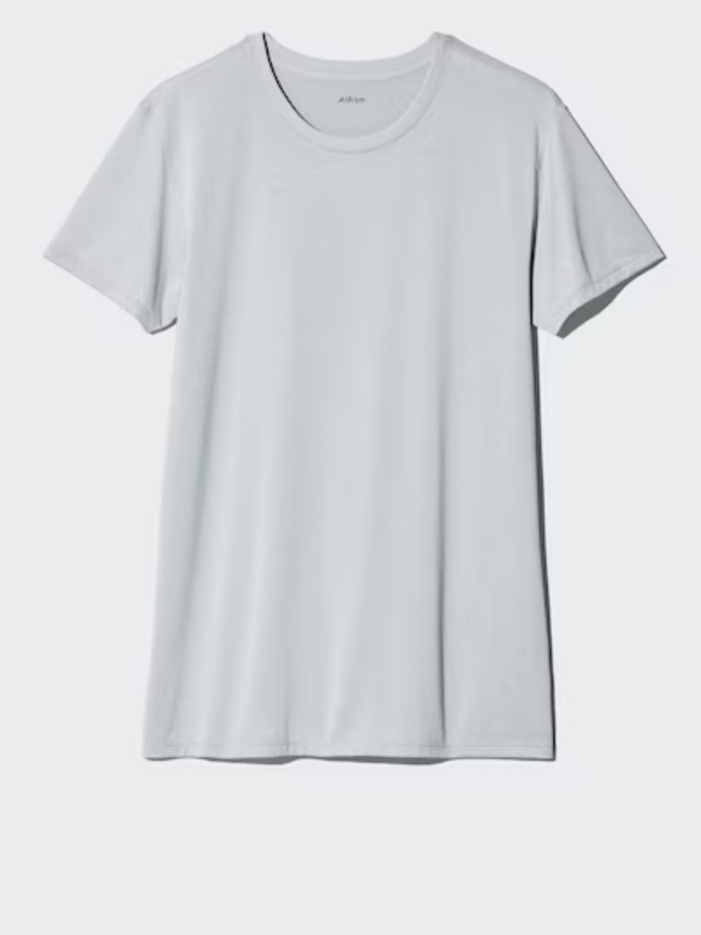 Uniqlo Dry-Ex Size Medium Crew Neck Tee in Patterned Gray GUC